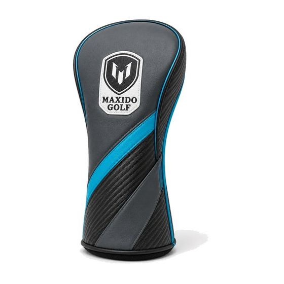 Vertex Driver Cover — Graphite and Cyan golf product by Maxido Golf